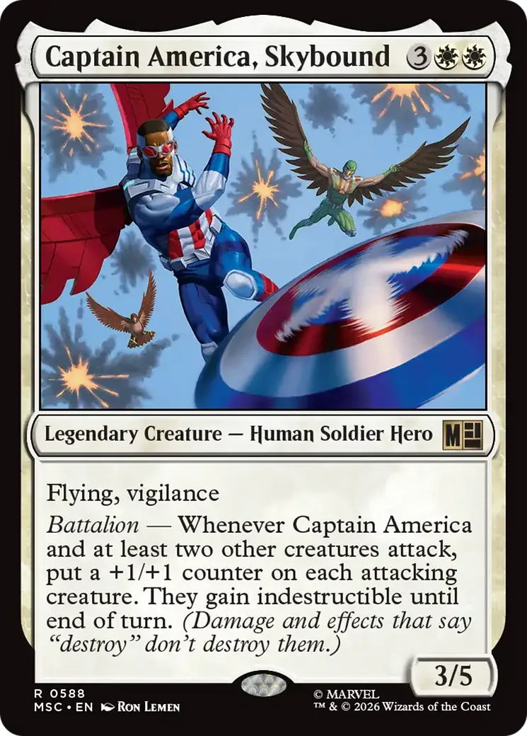 Captain America, Skybound — Marvel Super Heroes Commander — Magic: The Gathering