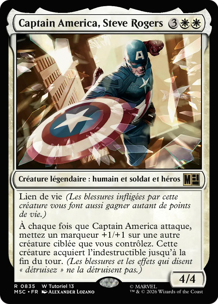 Captain America, Steve Rogers — Marvel Super Heroes Commander — Magic: The Gathering