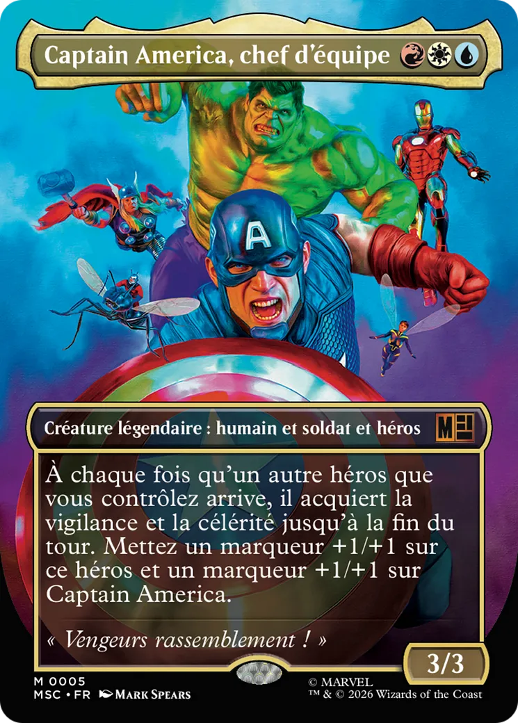 Captain America, chef d'équipe — Marvel Super Heroes Commander — Magic: The Gathering