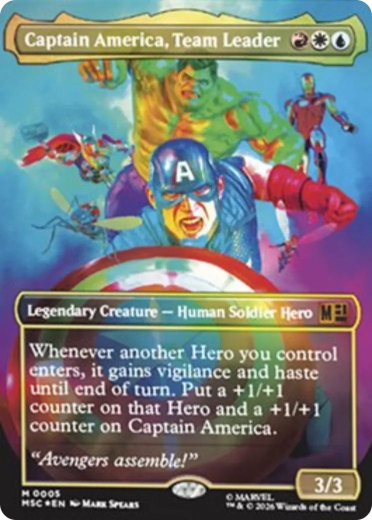 Captain America, Team Leader — Marvel Super Heroes Commander — Magic: The Gathering