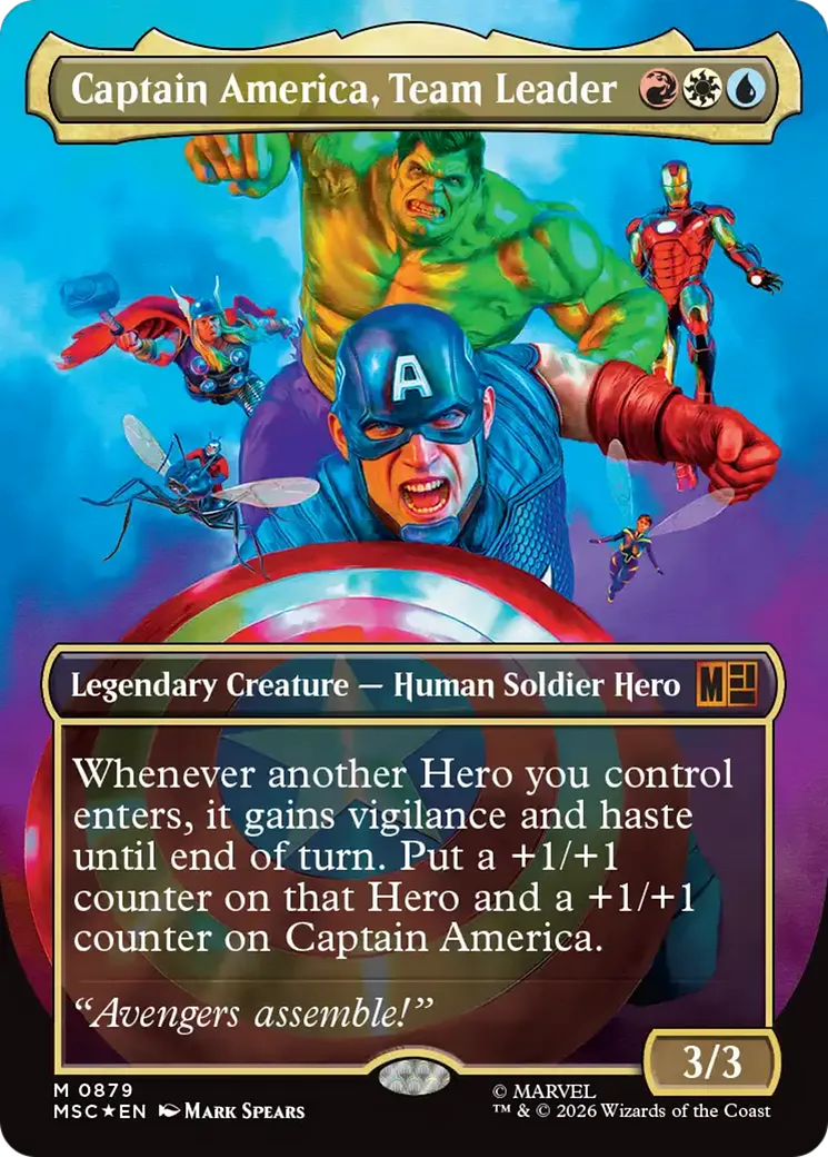 Captain America, Team Leader — Marvel Super Heroes Commander — Magic: The Gathering