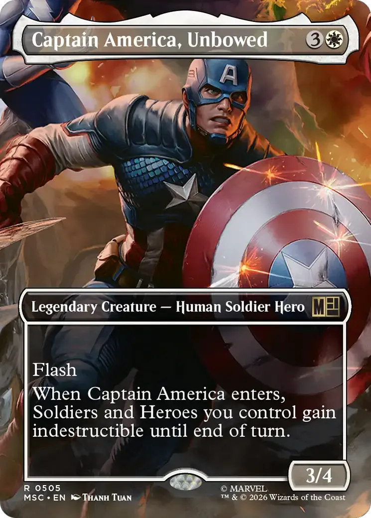 Captain America, indomptable — Marvel Super Heroes Commander — Magic: The Gathering