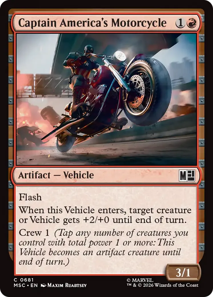 Captain America's Motorcycle — Marvel Super Heroes Commander — Magic: The Gathering
