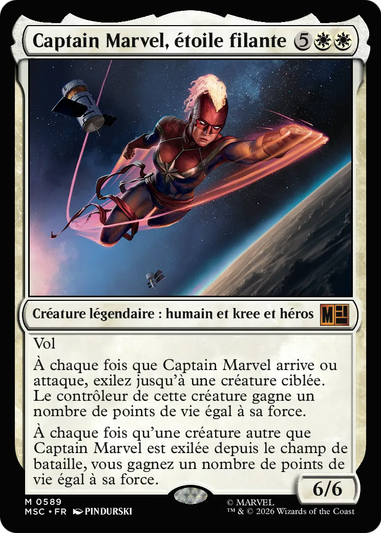 Captain Marvel, étoile filante — Marvel Super Heroes Commander — Magic: The Gathering