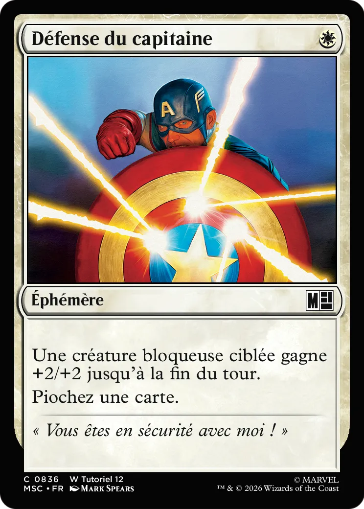 Défense du capitaine — Marvel Super Heroes Commander — Magic: The Gathering
