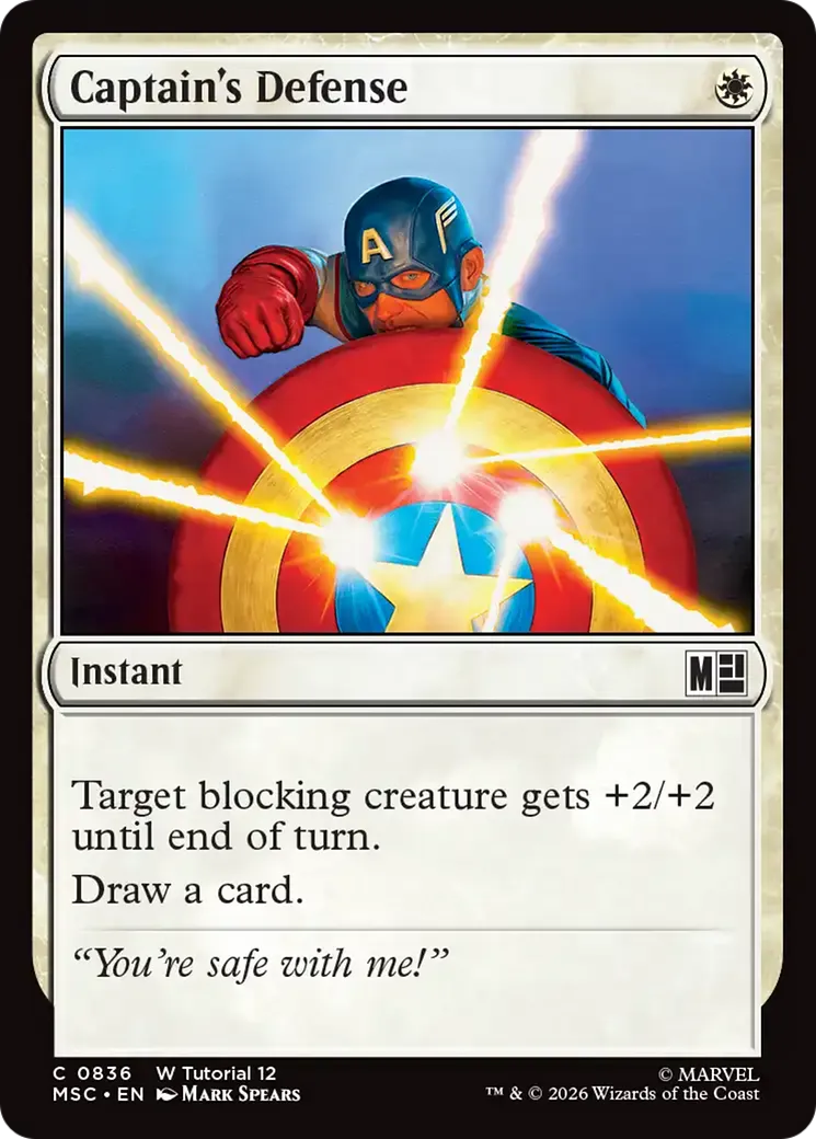 Captain's Defense — Marvel Super Heroes Commander — Magic: The Gathering