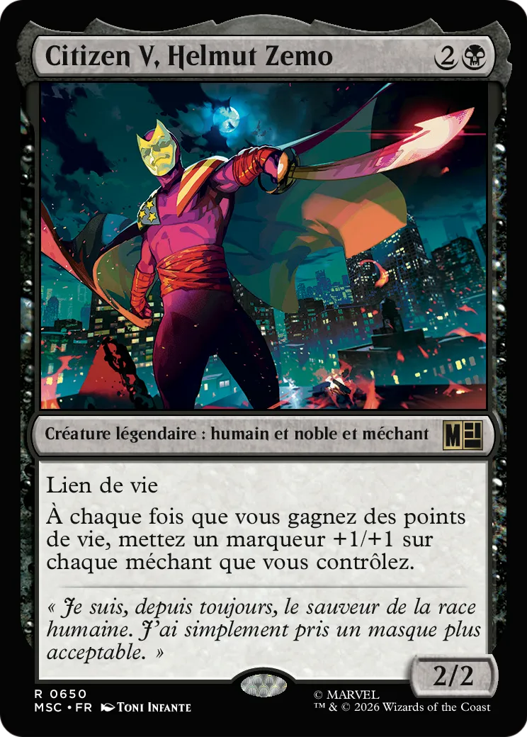 Citizen V, Helmut Zemo — Marvel Super Heroes Commander — Magic: The Gathering