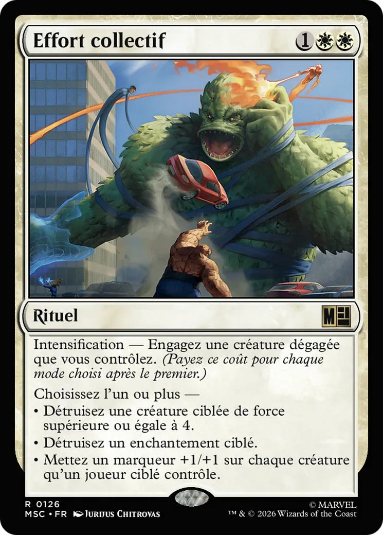 Effort collectif — Marvel Super Heroes Commander — Magic: The Gathering