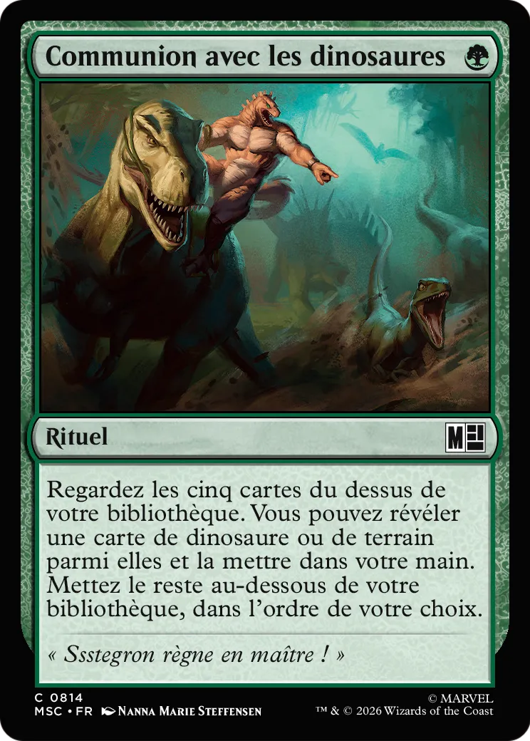 Communion avec les dinosaures — Marvel Super Heroes Commander — Magic: The Gathering