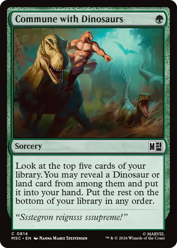 Communion avec les dinosaures — Marvel Super Heroes Commander — Magic: The Gathering
