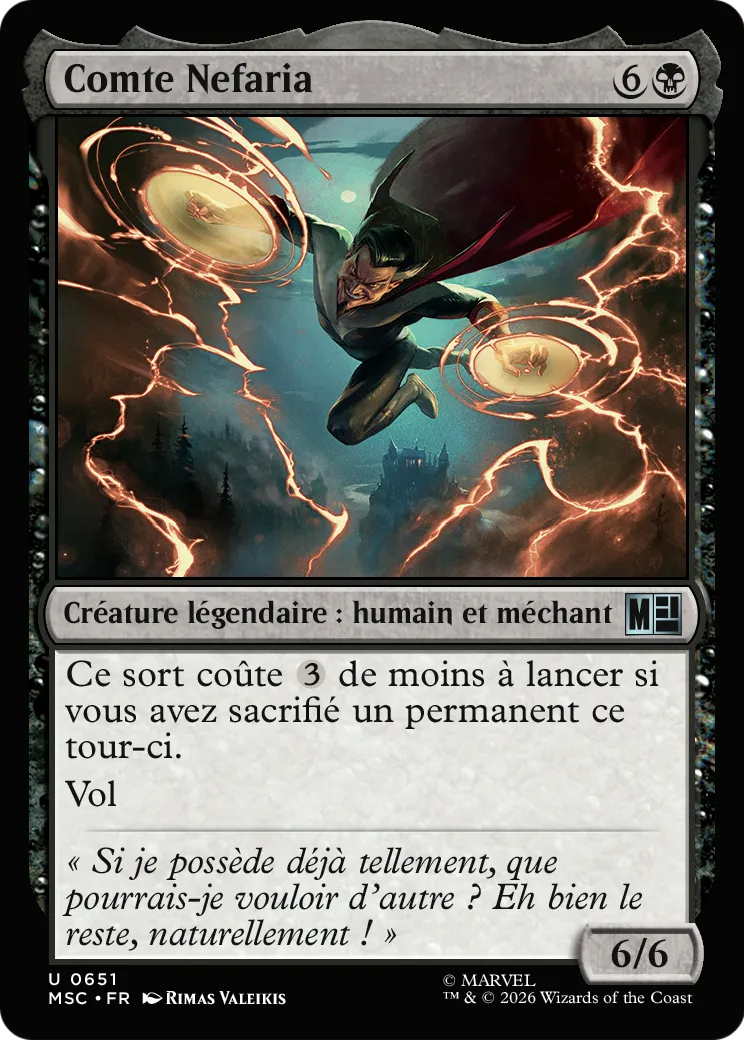Comte Nefaria — Marvel Super Heroes Commander — Magic: The Gathering