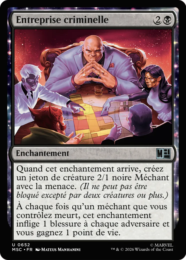 Entreprise criminelle — Marvel Super Heroes Commander — Magic: The Gathering