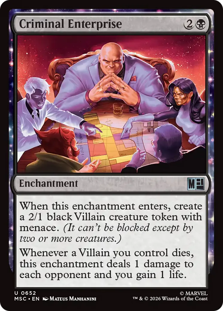 Entreprise criminelle — Marvel Super Heroes Commander — Magic: The Gathering