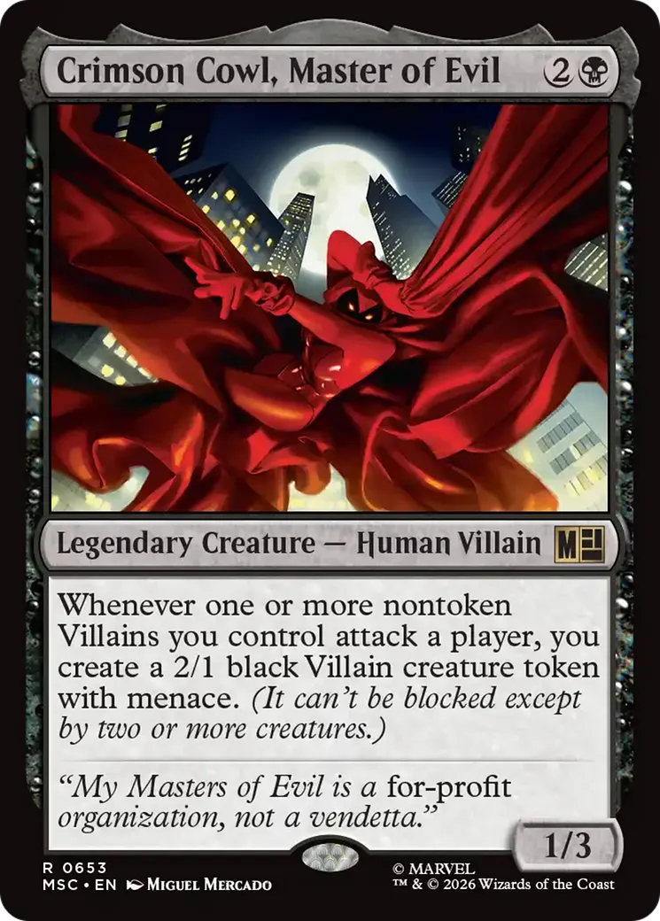 Crimson Cowl, Master of Evil — Marvel Super Heroes Commander — Magic: The Gathering
