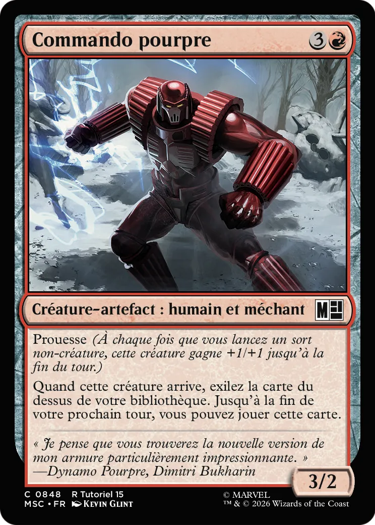 Commando pourpre from Marvel Super Heroes Commander - Magic: The Gathering