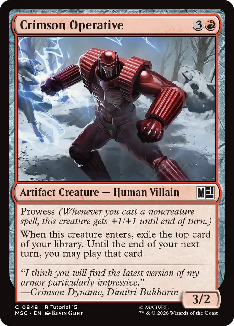 Crimson Operative — Marvel Super Heroes Commander — Magic: The Gathering