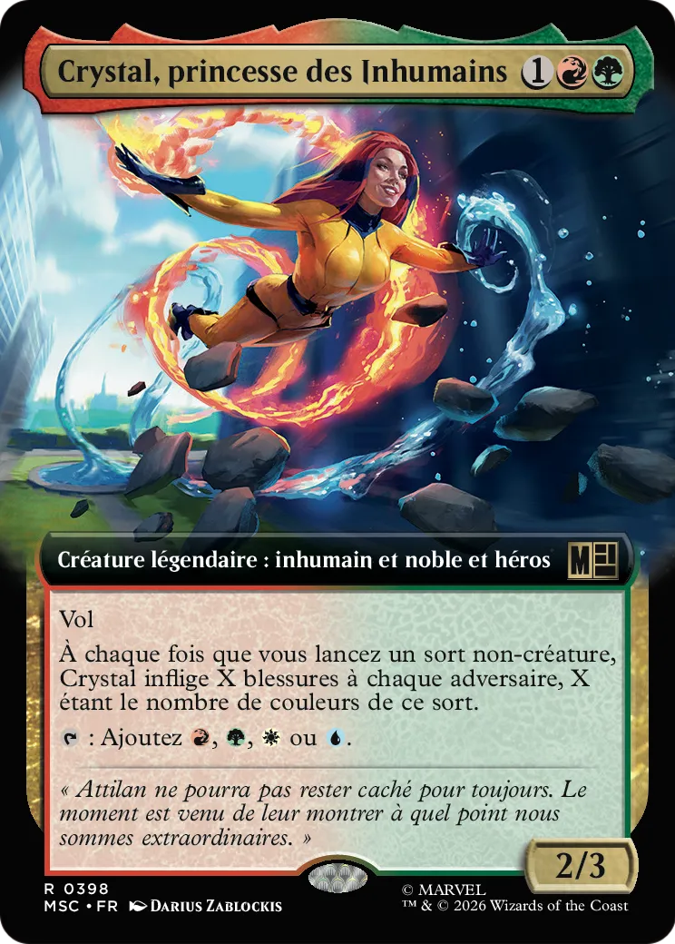 Crystal, princesse des Inhumains — Marvel Super Heroes Commander — Magic: The Gathering