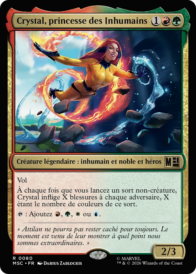 Crystal, princesse des Inhumains — Marvel Super Heroes Commander — Magic: The Gathering