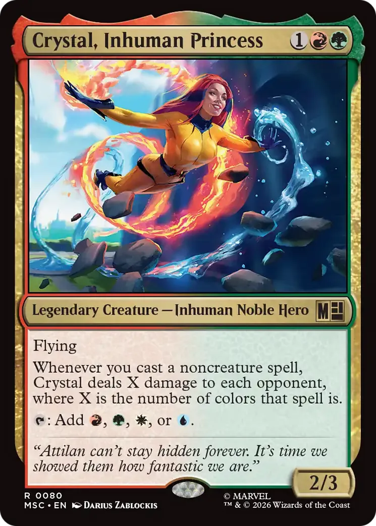 Crystal, Inhuman Princess from Marvel Super Heroes Commander - Magic: The Gathering
