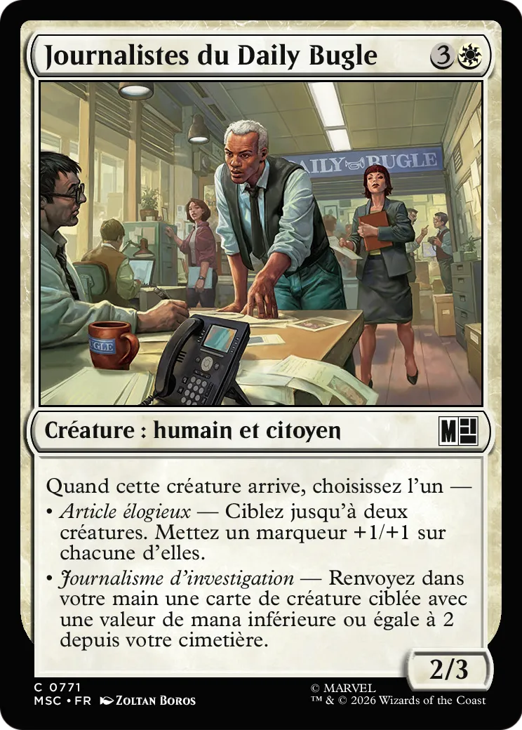 Journalistes du Daily Bugle — Marvel Super Heroes Commander — Magic: The Gathering