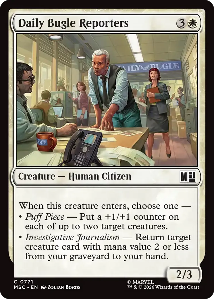 Daily Bugle Reporters — Marvel Super Heroes Commander — Magic: The Gathering