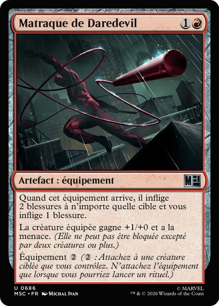 Matraque de Daredevil — Marvel Super Heroes Commander — Magic: The Gathering