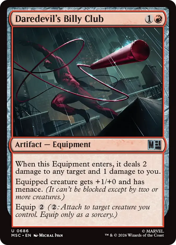 Matraque de Daredevil — Marvel Super Heroes Commander — Magic: The Gathering