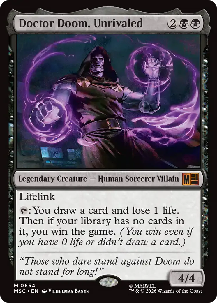 Doctor Doom, Unrivaled — Marvel Super Heroes Commander — Magic: The Gathering