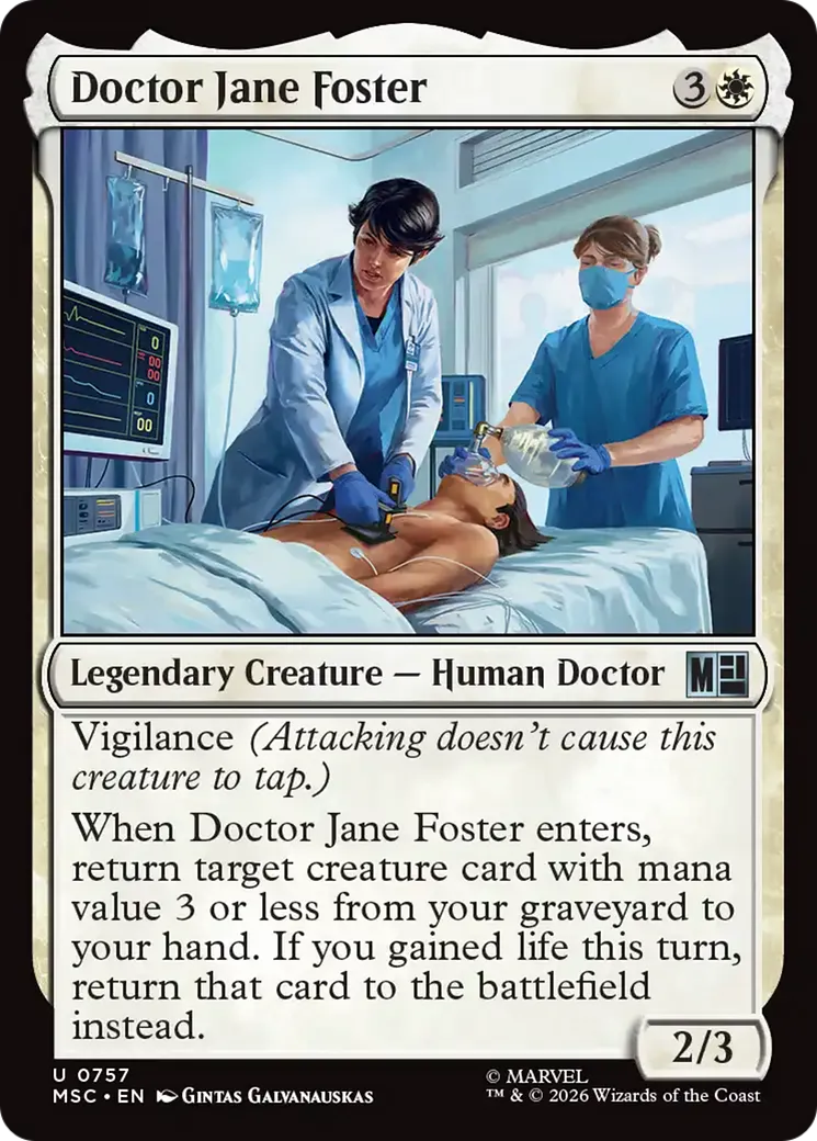 Docteur Jane Foster — Marvel Super Heroes Commander — Magic: The Gathering