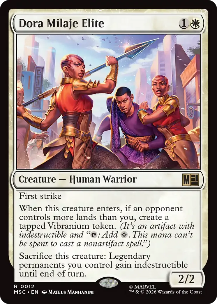 Dora Milaje Elite — Marvel Super Heroes Commander — Magic: The Gathering