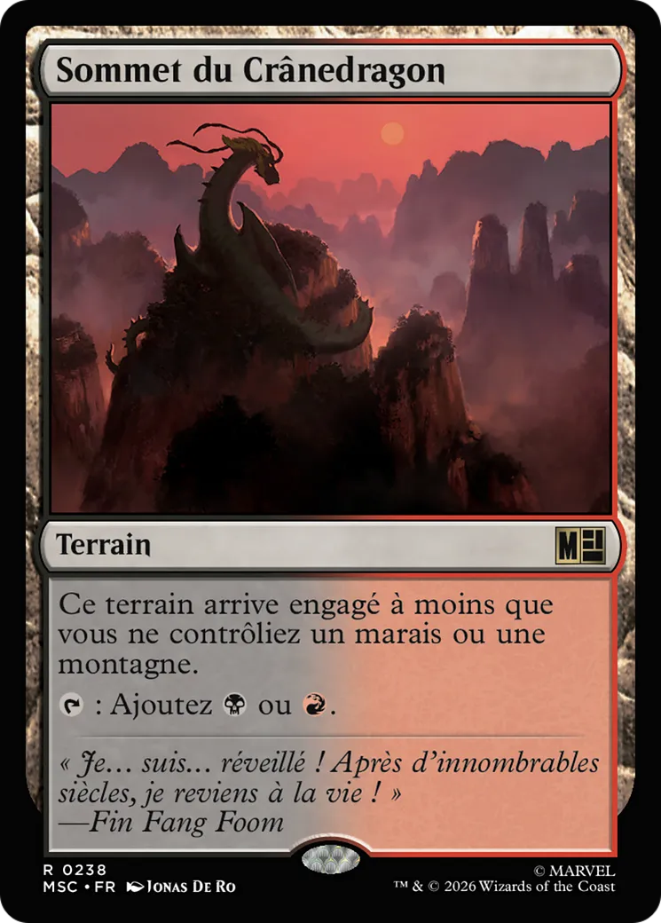 Sommet du Crânedragon — Marvel Super Heroes Commander — Magic: The Gathering