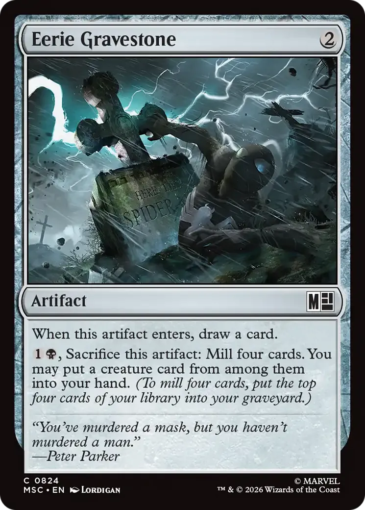 Eerie Gravestone — Marvel Super Heroes Commander — Magic: The Gathering