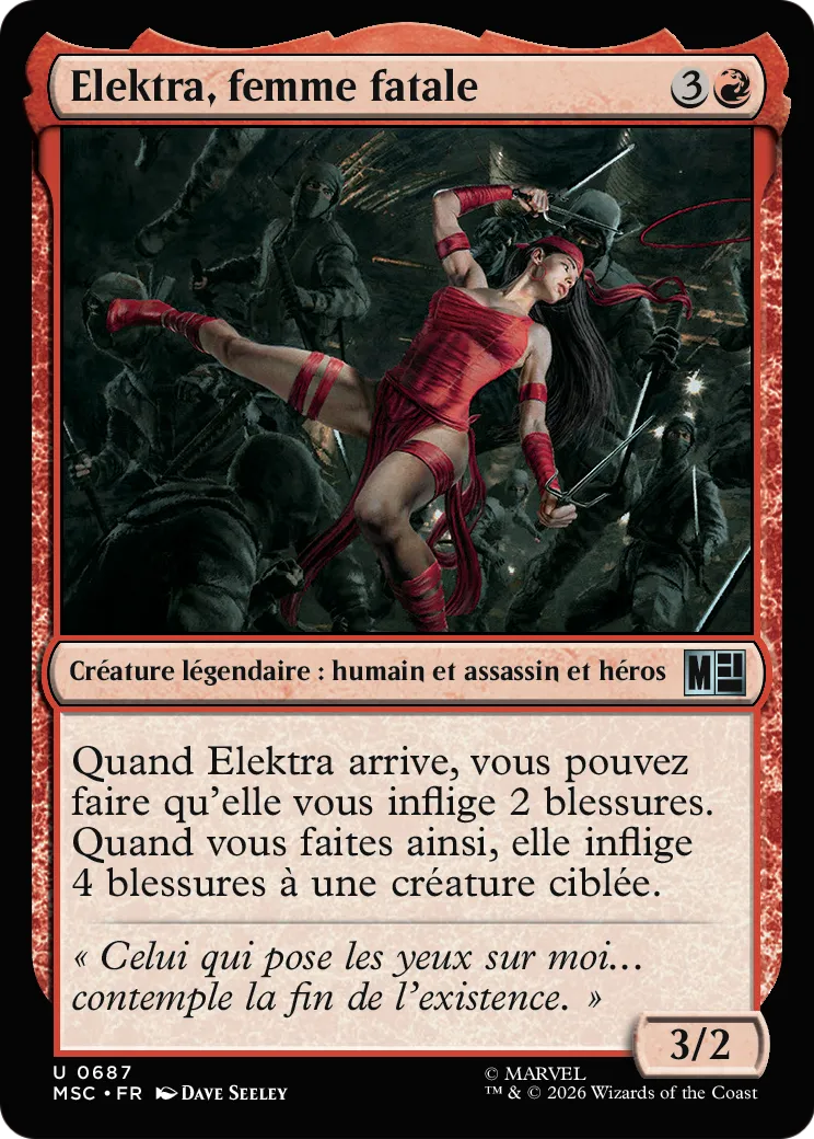 Elektra, femme fatale — Marvel Super Heroes Commander — Magic: The Gathering