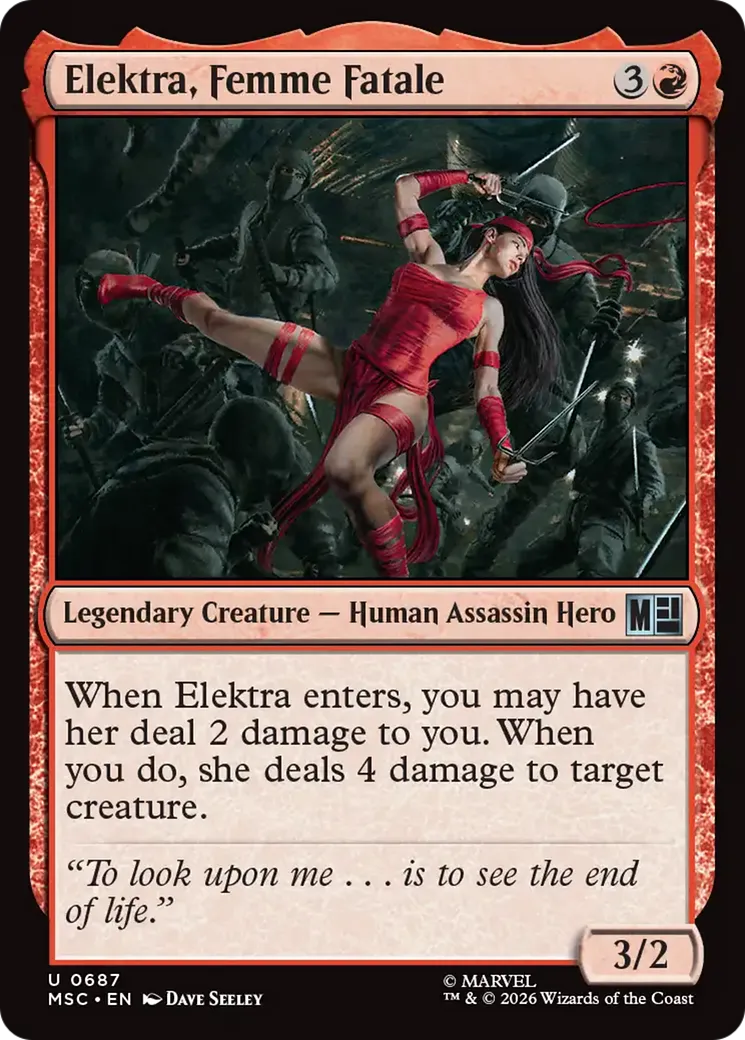 Elektra, femme fatale — Marvel Super Heroes Commander — Magic: The Gathering