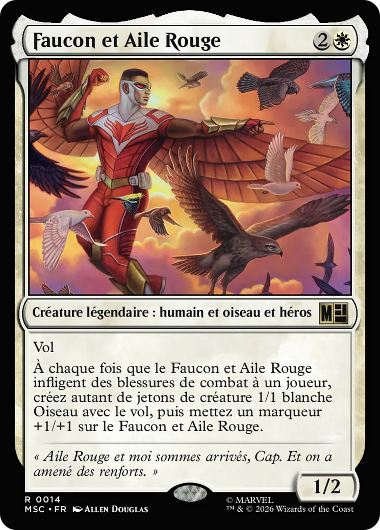 Faucon et Aile Rouge — Marvel Super Heroes Commander — Magic: The Gathering