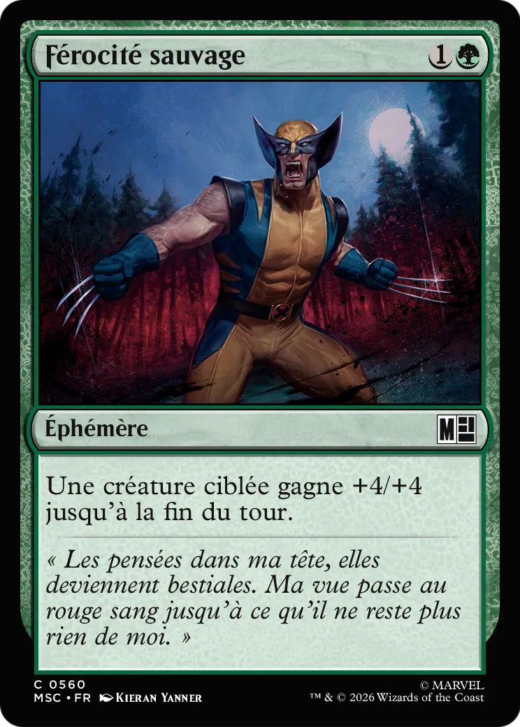 Férocité sauvage — Marvel Super Heroes Commander — Magic: The Gathering