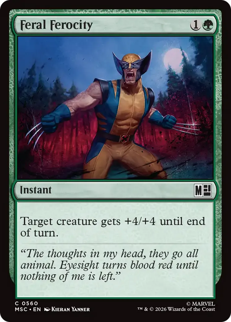 Férocité sauvage — Marvel Super Heroes Commander — Magic: The Gathering
