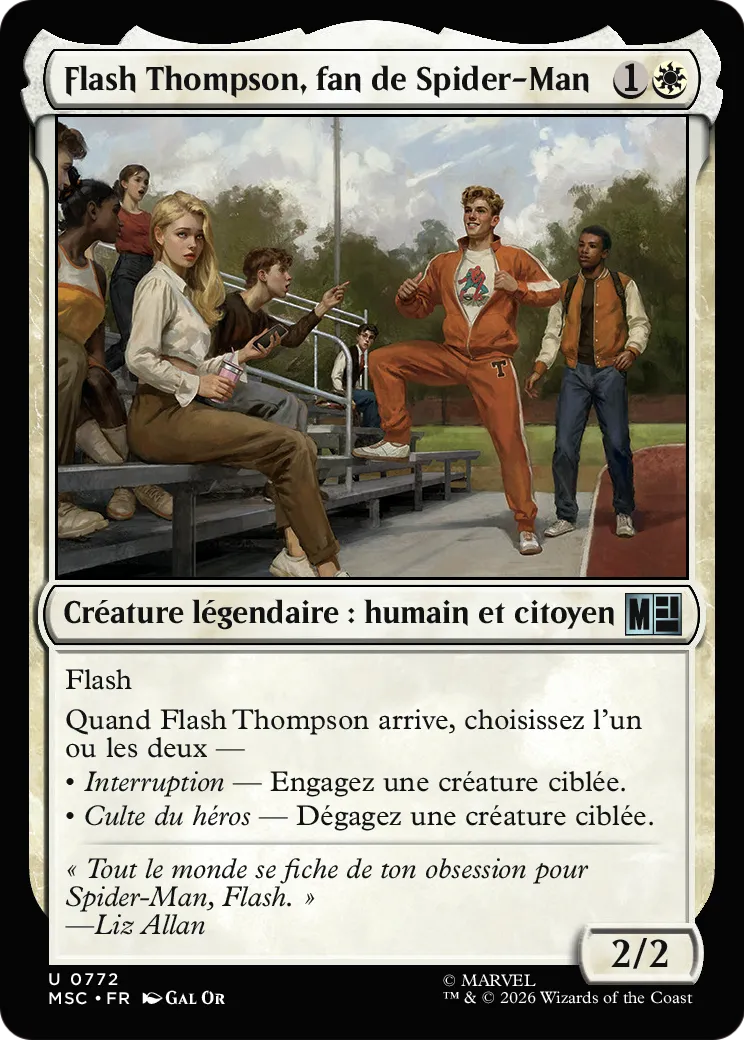 Flash Thompson, fan de Spider-Man — Marvel Super Heroes Commander — Magic: The Gathering
