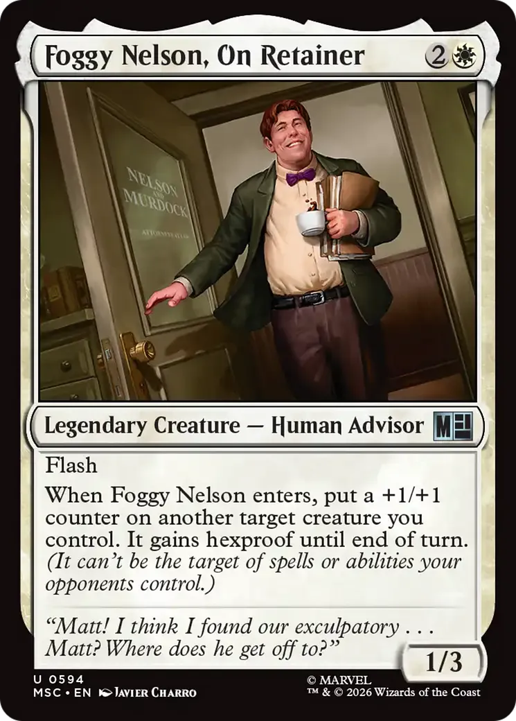 Foggy Nelson, sur honoraires — Marvel Super Heroes Commander — Magic: The Gathering