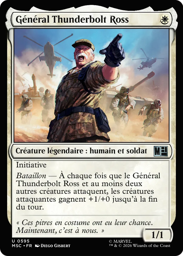 Général Thunderbolt Ross — Marvel Super Heroes Commander — Magic: The Gathering