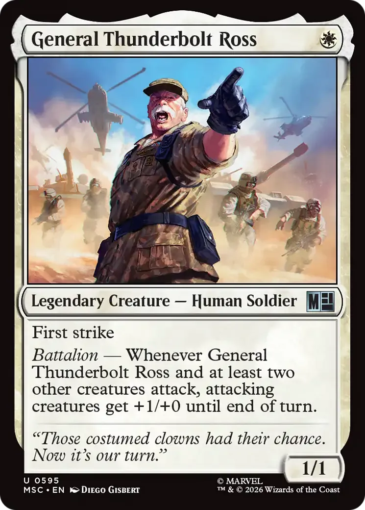 Général Thunderbolt Ross — Marvel Super Heroes Commander — Magic: The Gathering