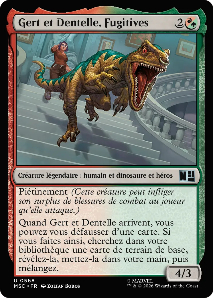 Gert et Dentelle, Fugitives — Marvel Super Heroes Commander — Magic: The Gathering