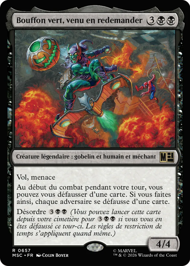 Bouffon vert, venu en redemander — Marvel Super Heroes Commander — Magic: The Gathering
