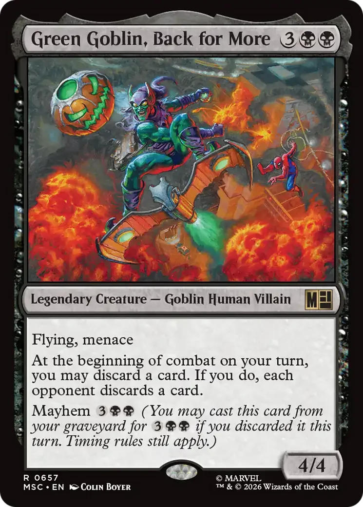 Green Goblin, Back for More — Marvel Super Heroes Commander — Magic: The Gathering