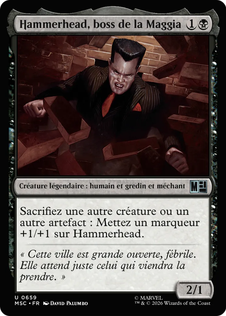 Hammerhead, boss de la Maggia — Marvel Super Heroes Commander — Magic: The Gathering