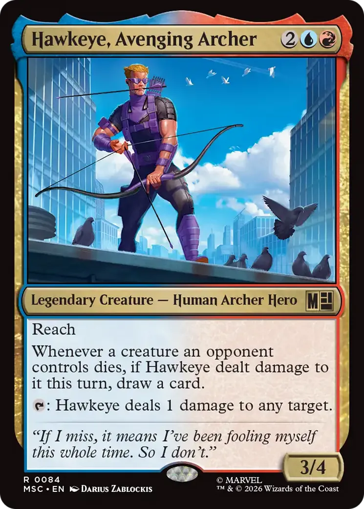 Hawkeye, Avenging Archer — Marvel Super Heroes Commander — Magic: The Gathering