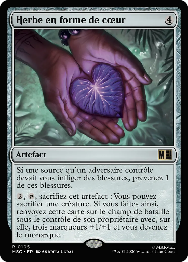 Herbe en forme de cœur — Marvel Super Heroes Commander — Magic: The Gathering