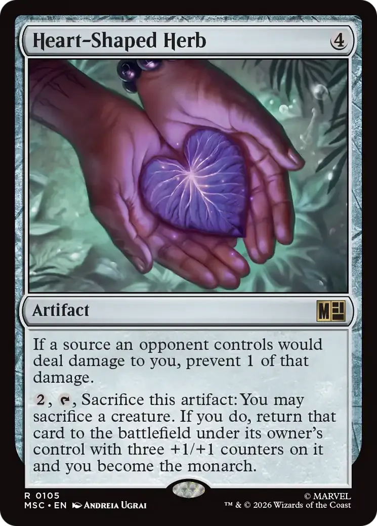 Herbe en forme de cœur — Marvel Super Heroes Commander — Magic: The Gathering
