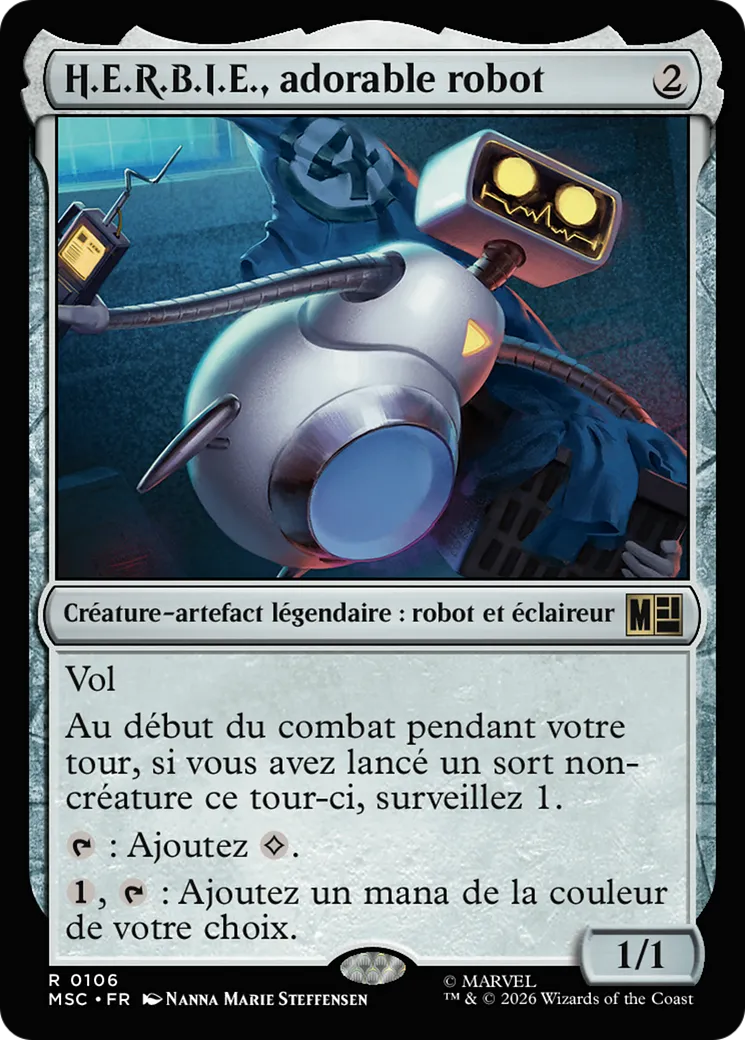 H.E.R.B.I.E., adorable robot — Marvel Super Heroes Commander — Magic: The Gathering