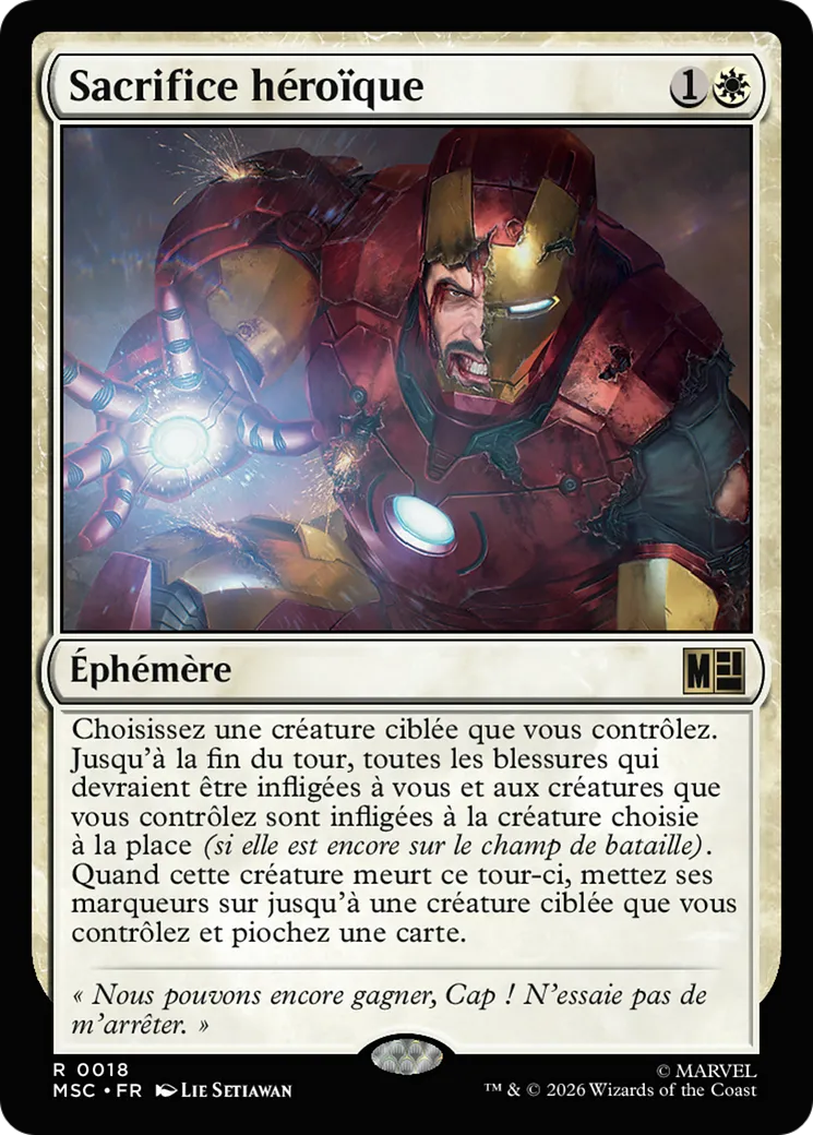 Sacrifice héroïque — Marvel Super Heroes Commander — Magic: The Gathering